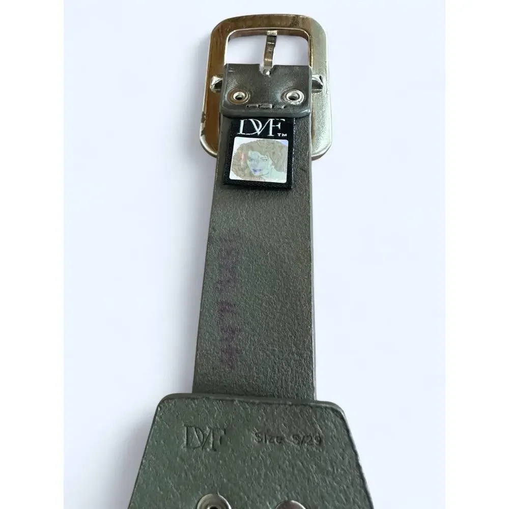 Diane Von Furstenberg Lattice Leather Waist Belt S / 29